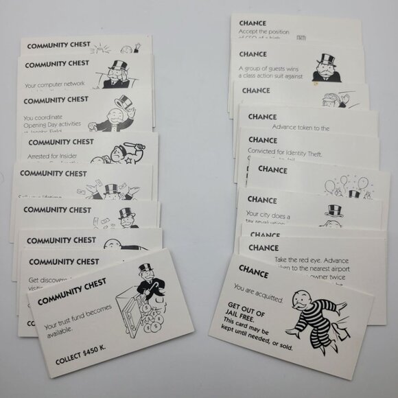 Monopoly Replacement Chance Deed Card Community Chest Electronic Banking Ed 200 - Picture 3 of 4